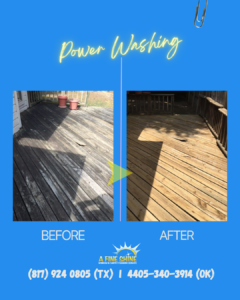 Before and after of power washing service
