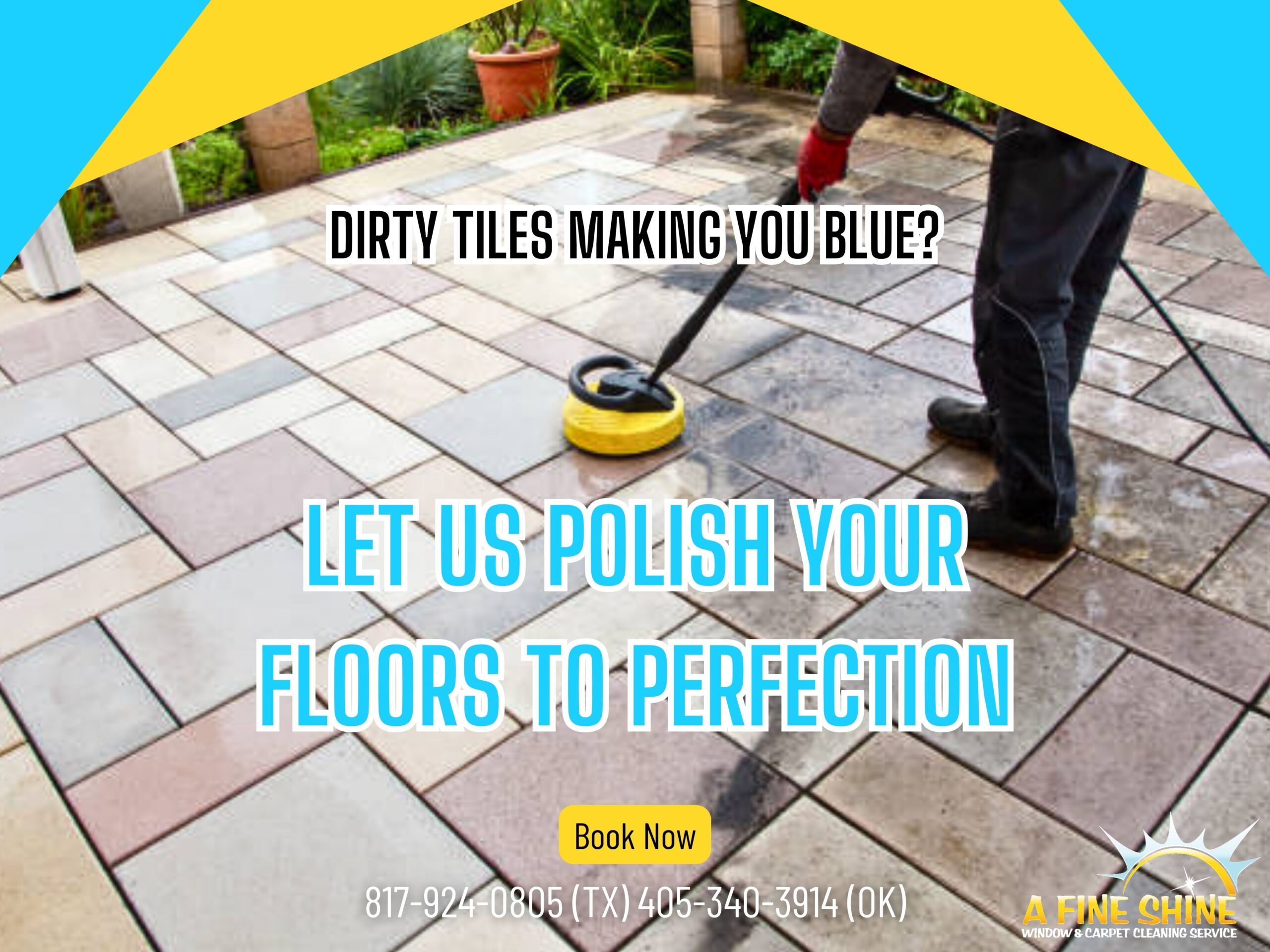 A man mopping dirty tiles