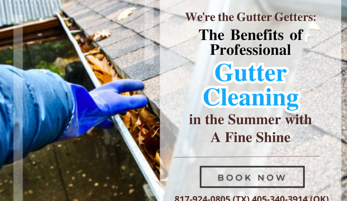 A man cleaning roof gutters