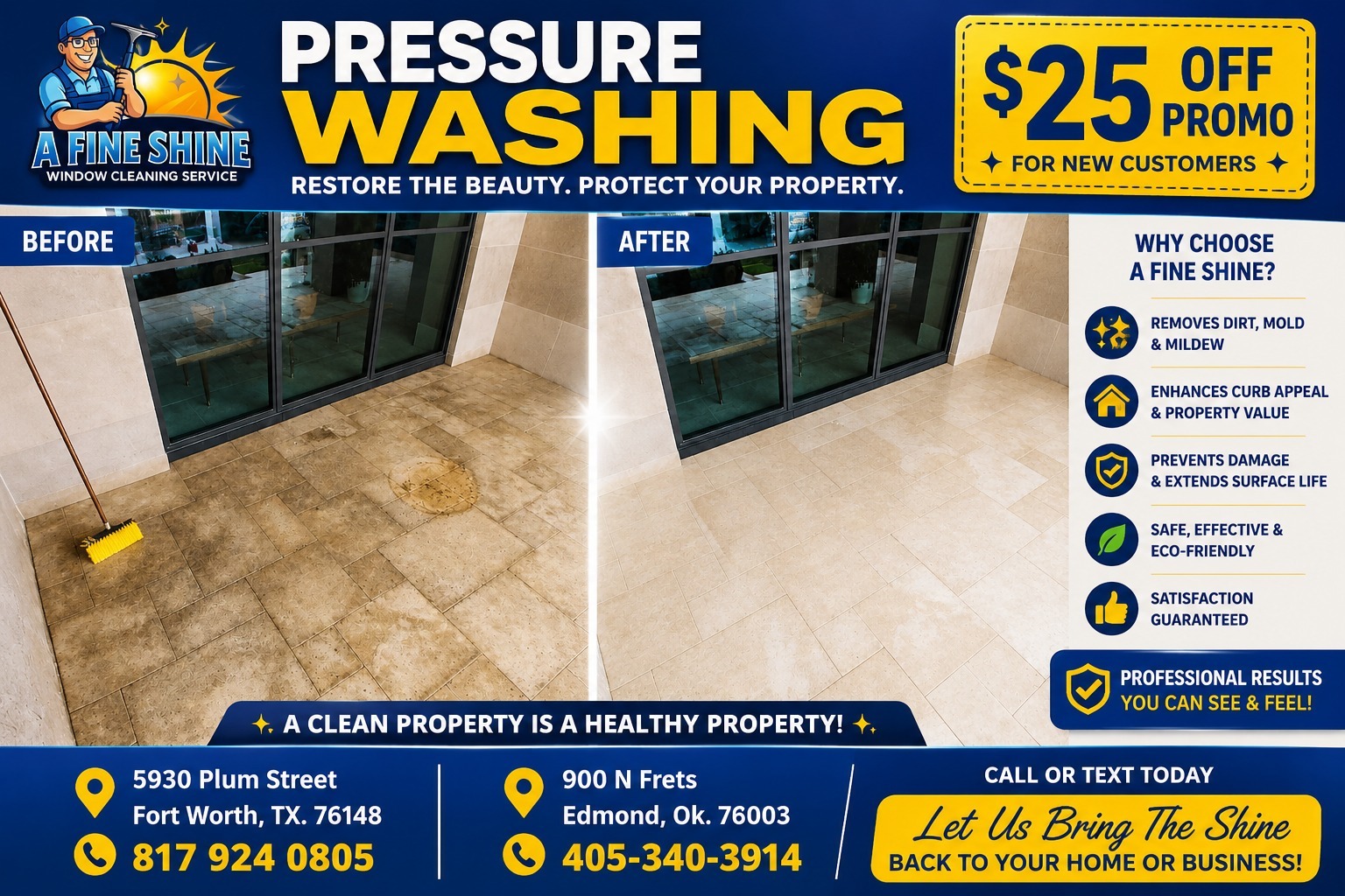 Pressure Washing Experts at A Fine Shine | First-Time Customers Get $25 OFF