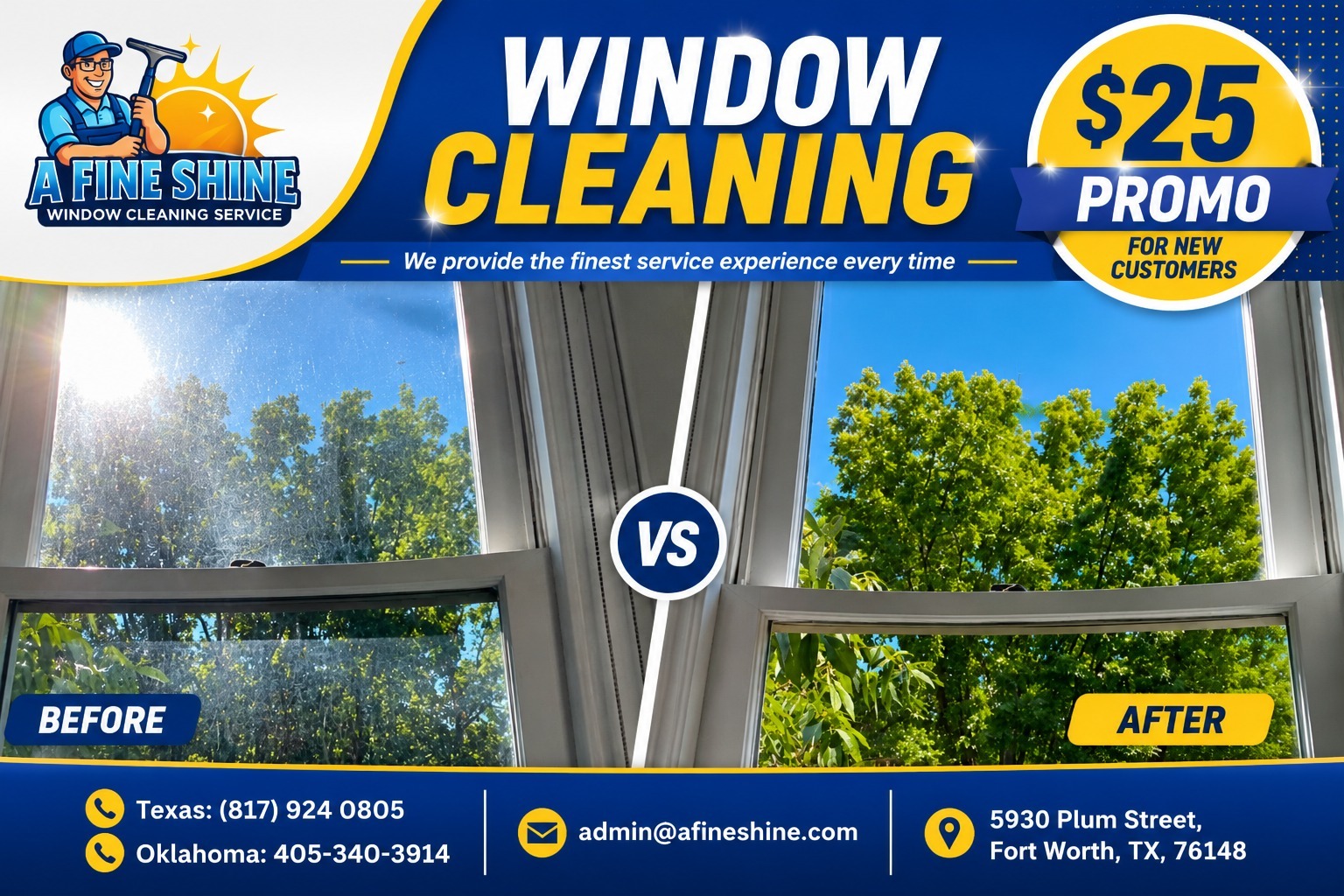 Clearer Windows, Fresher Home – Get $25 OFF Your First Cleaning This August!